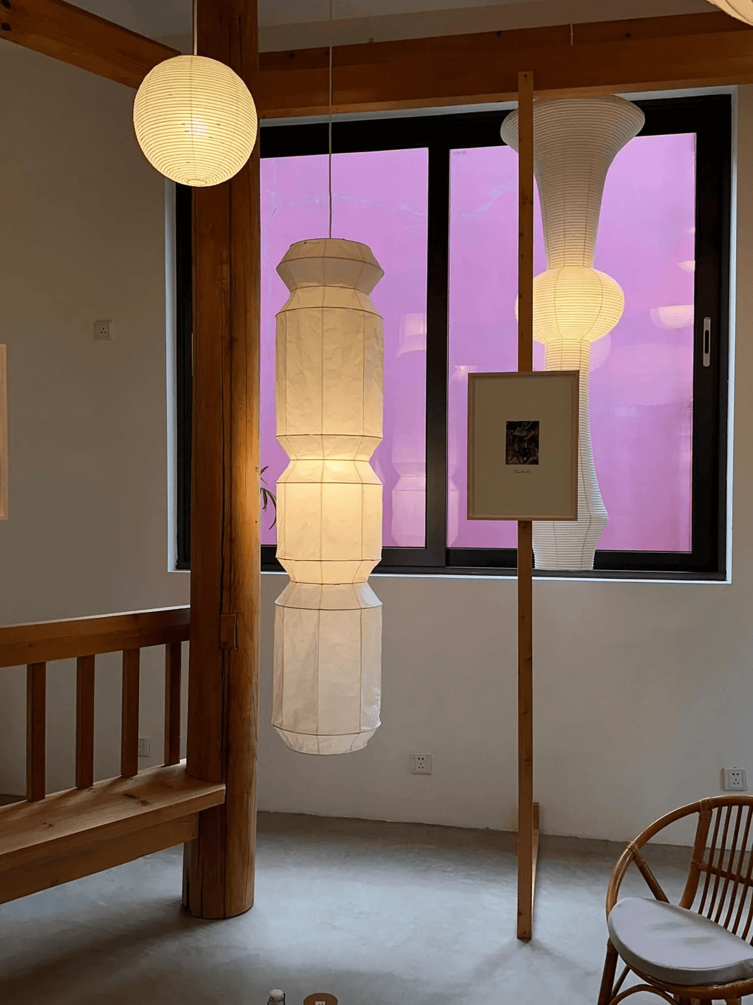 Washi-Papier-Pendelleuchte – Minimalistisches japanisches Licht für gemütliche Räume