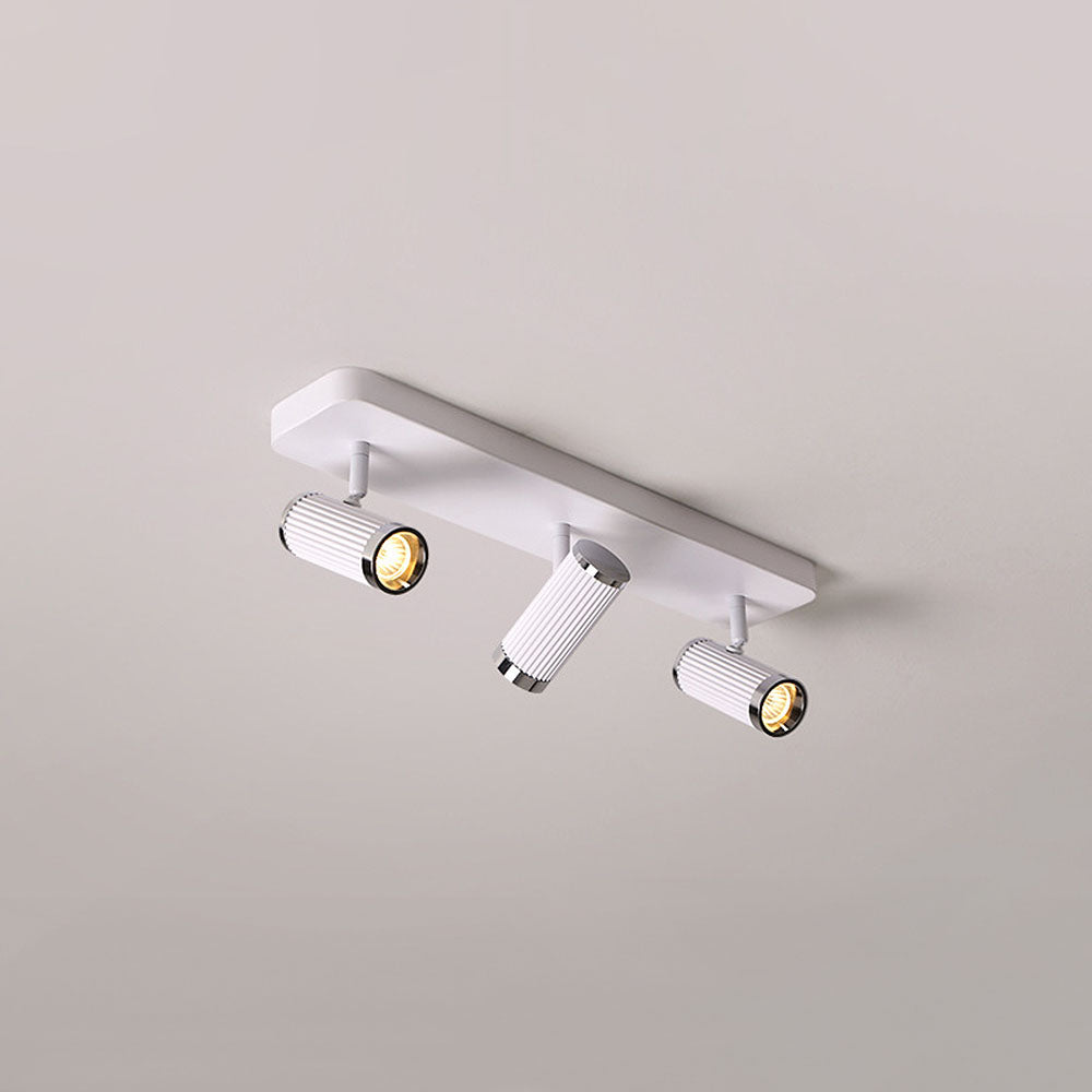 Weiße LED-Schienen-Deckenleuchte – einfache, moderne, verstellbare Metallleuchte