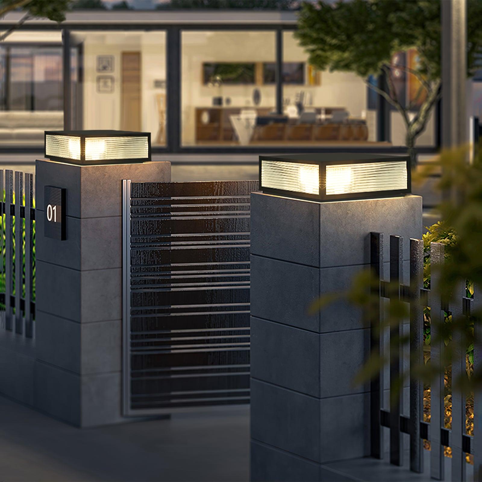 Garden Outdoor Light - Durable Metal Glass Lamp for Patio & Pathway