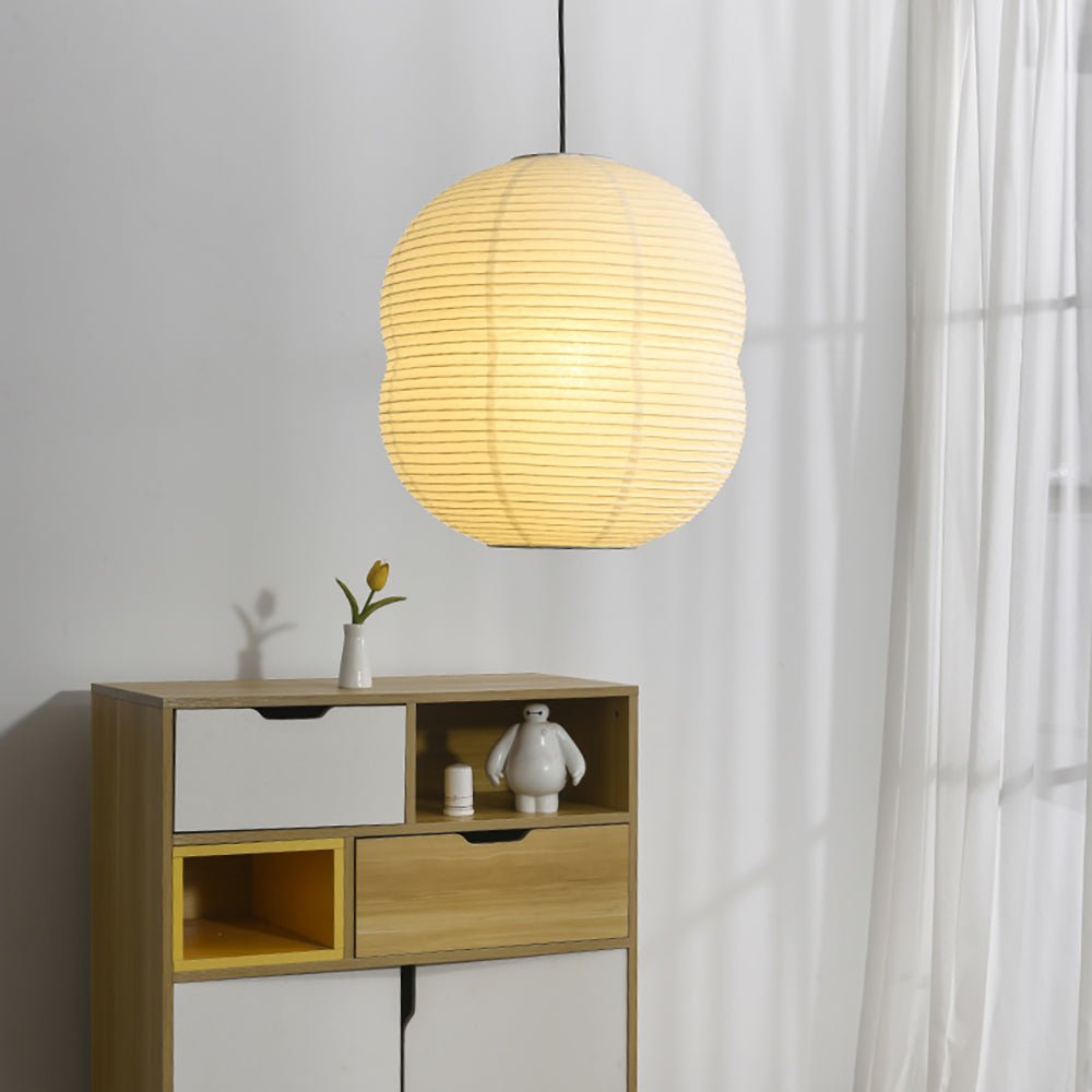 Washi-Papier-Mini-Pendelleuchte – Lampe im japanischen Stil für das Wohnzimmer