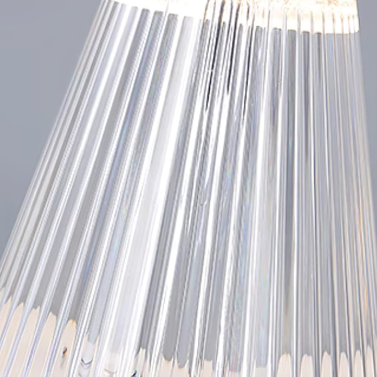 Gerippte Acryl-Tischlampe – USB-integriertes Batterielicht für Schlafzimmer