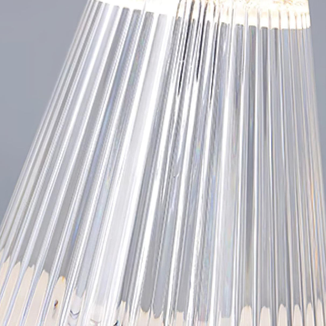 Gerippte Acryl-Tischlampe – USB-integriertes Batterielicht für Schlafzimmer