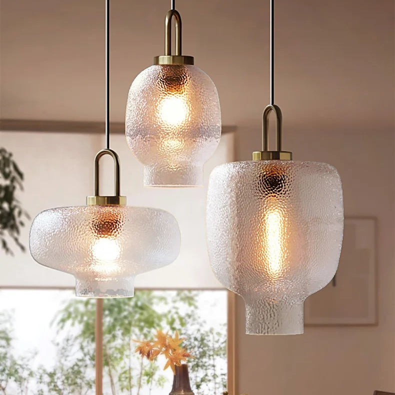 Frosted Glass Pendant Light – Modern Fixture for Bedroom & Dining Room