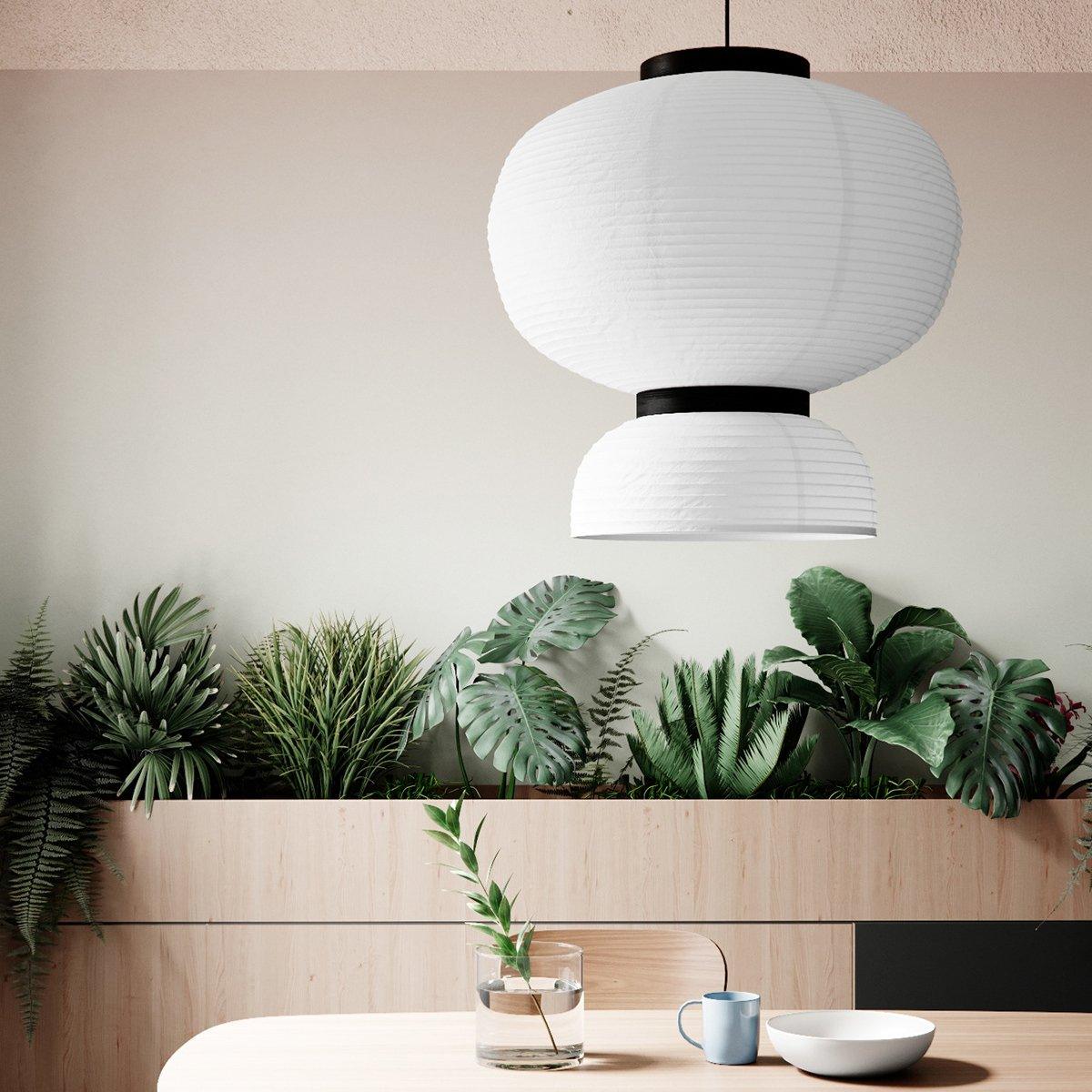 Rounded Layered Paper Plug-In Pendant