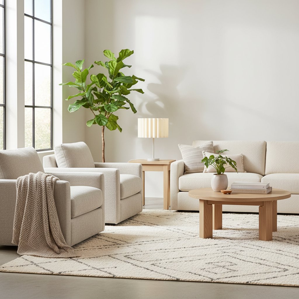 Velura Table Lamp - Beige Linen Shade in Light Beige