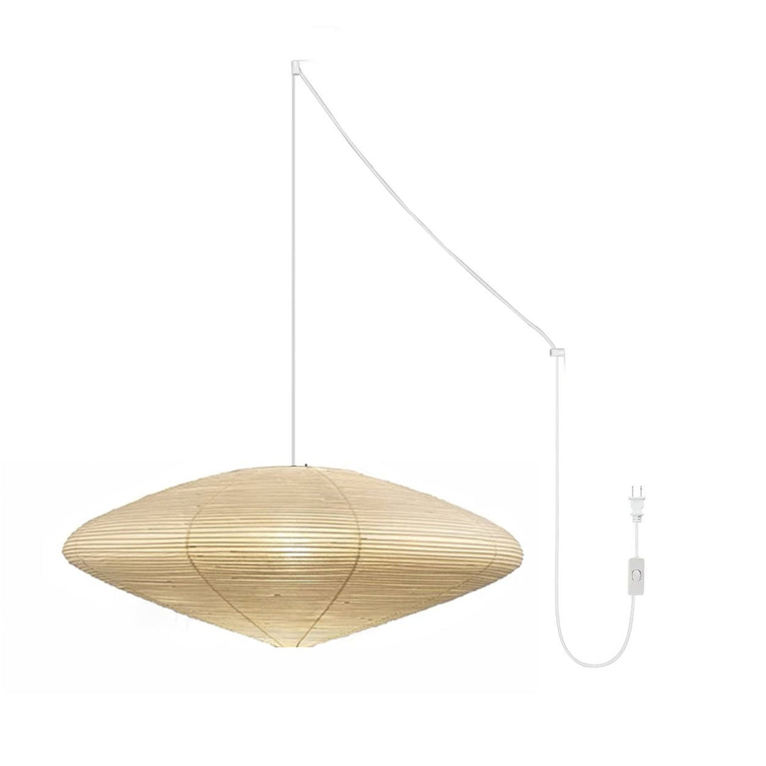 Mulberry Paper Plug-In Pendant Light