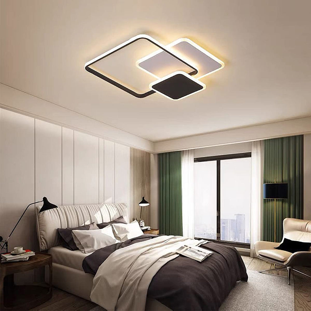 LED Flush Mount Ceiling Lamp - Elegant Acrylic Bedroom Light Fixture