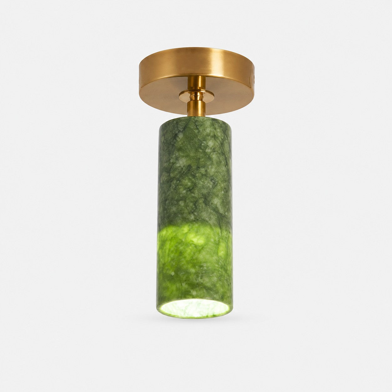 W-3433 natural jade flush mount ceiling light image 1