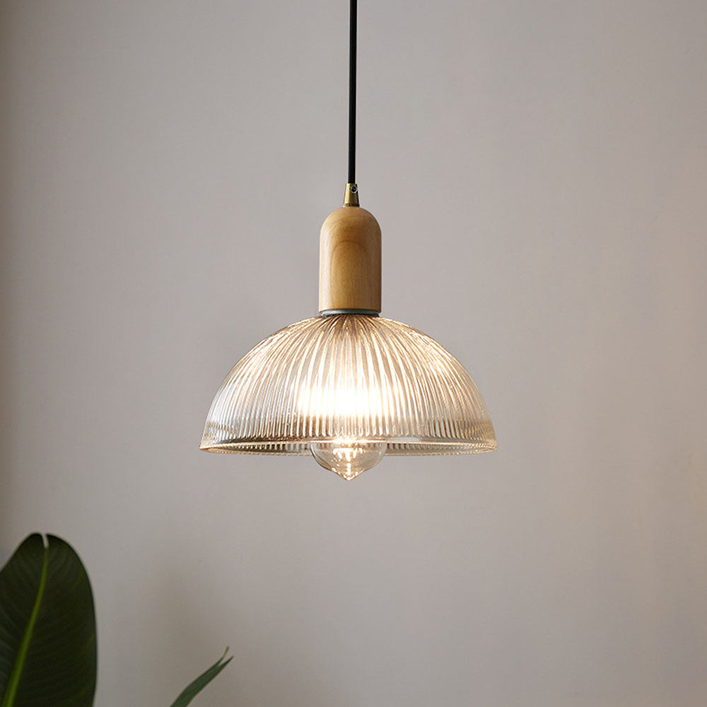 Wabi-Sabi Pendant Light - Clear Glass Bedroom Lighting Modern