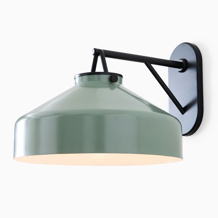 Hanton Metal Outdoor Wall Sconce - Matte Black Industrial Light Fixture