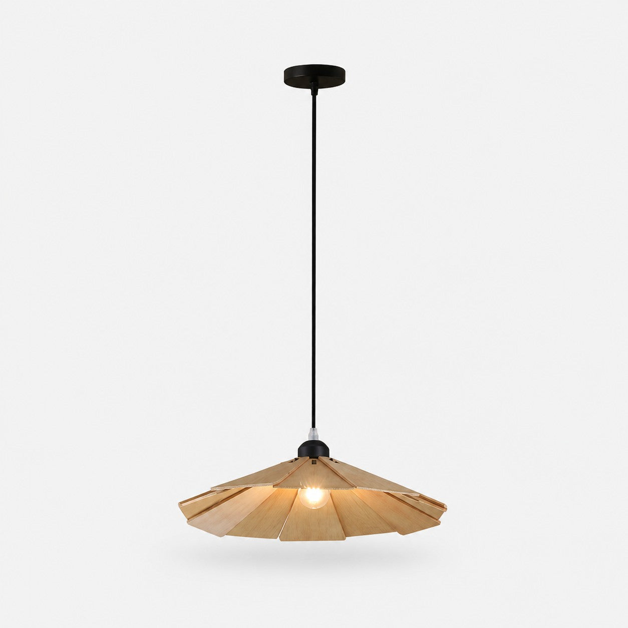 Natural B style 35cm wooden pendant light