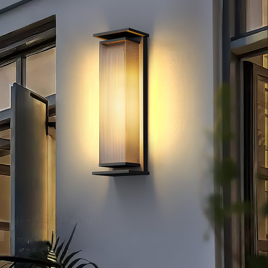 Rechteckige Außenwandleuchte - LED-Leuchte für Garten &amp; Terrasse
