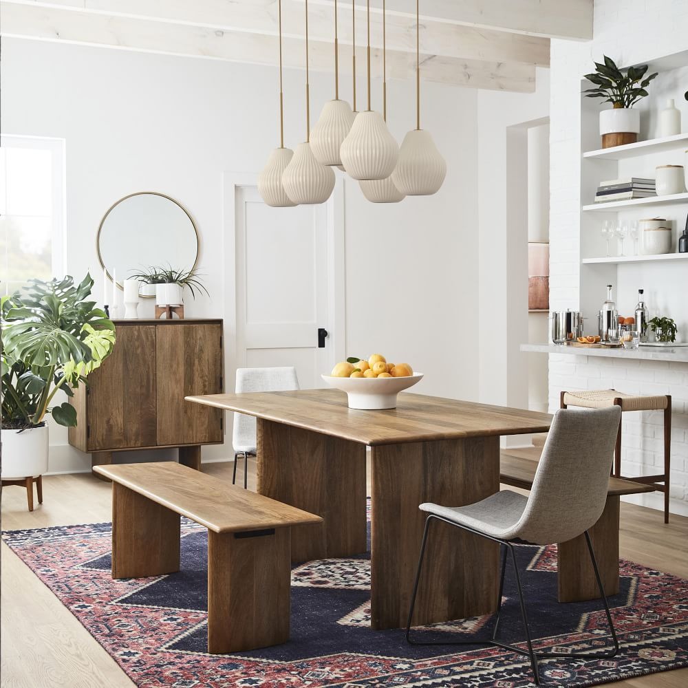 Rivrona Contemporary 7-Light Chandelier - Modern Glass Lighting for Dining Rooms