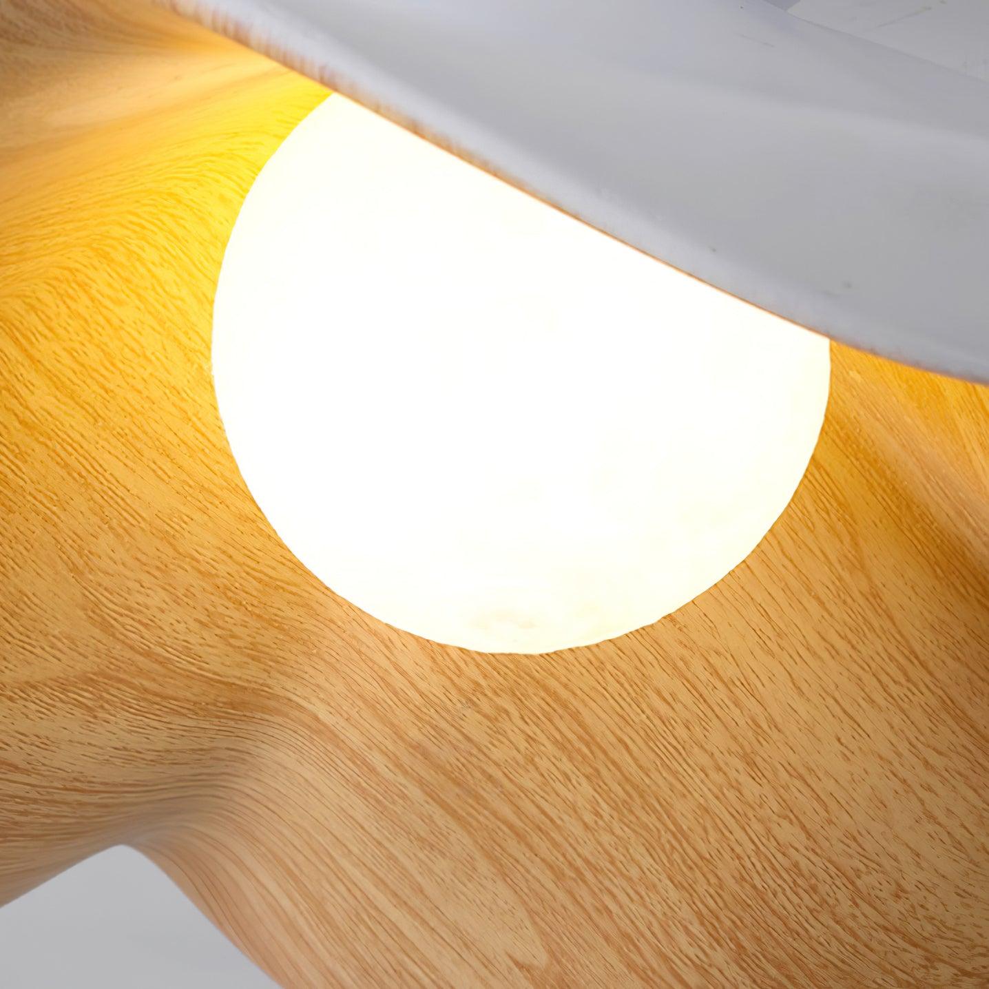 Leaf Vein Glass Plug-In Pendant Lamp