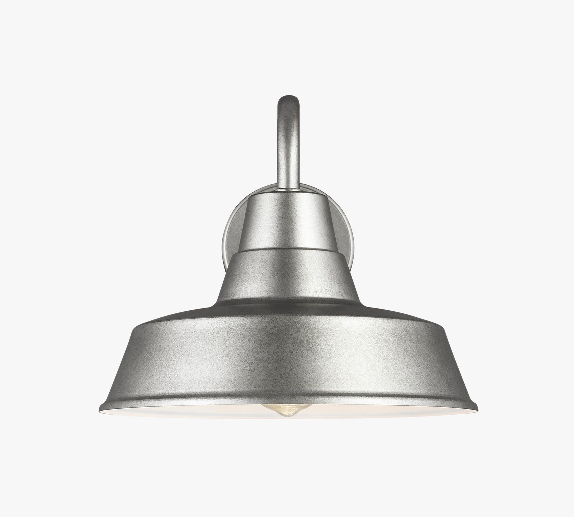 Korvi Outdoor Metal Wall Lamp - Modern Aluminum Pewter Wall Sconce