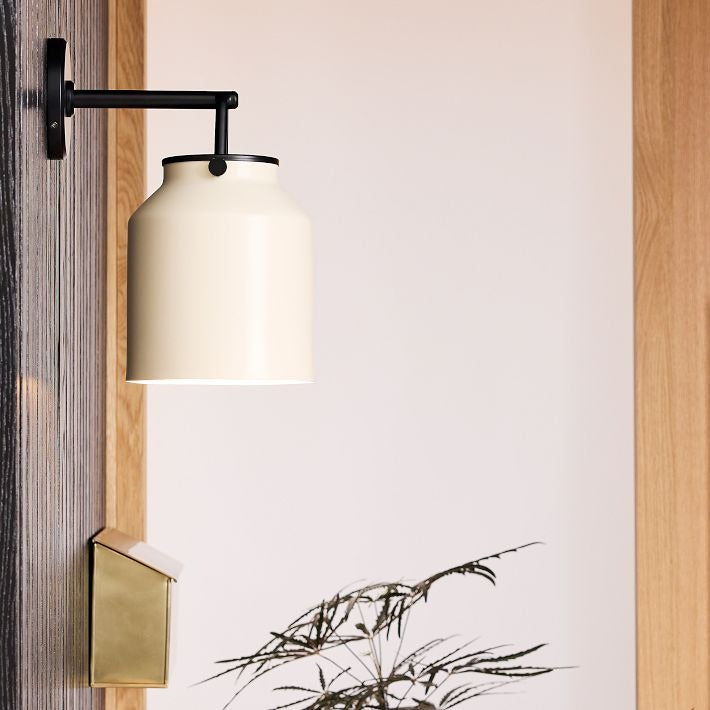 Hanton Metal Outdoor Wall Sconce - Matte Black Industrial Light Fixture