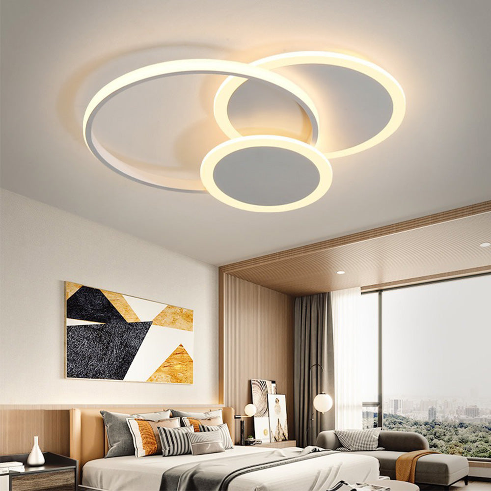 LED Flush Mount Ceiling Lamp - Elegant Acrylic Bedroom Light Fixture