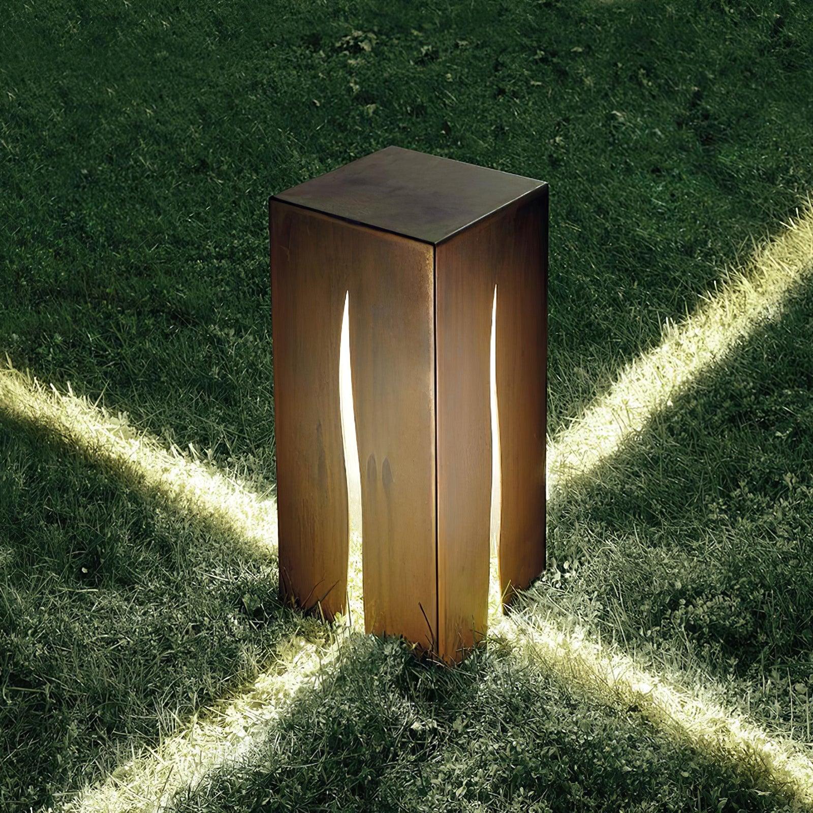 Simple Modern Outdoor Light - Garden Light with Rust-Colored Frame