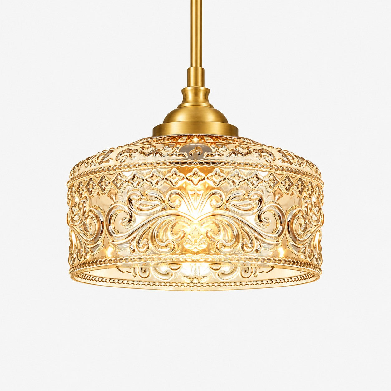 Verstellbare Vintage-Pendelleuchte aus Glas