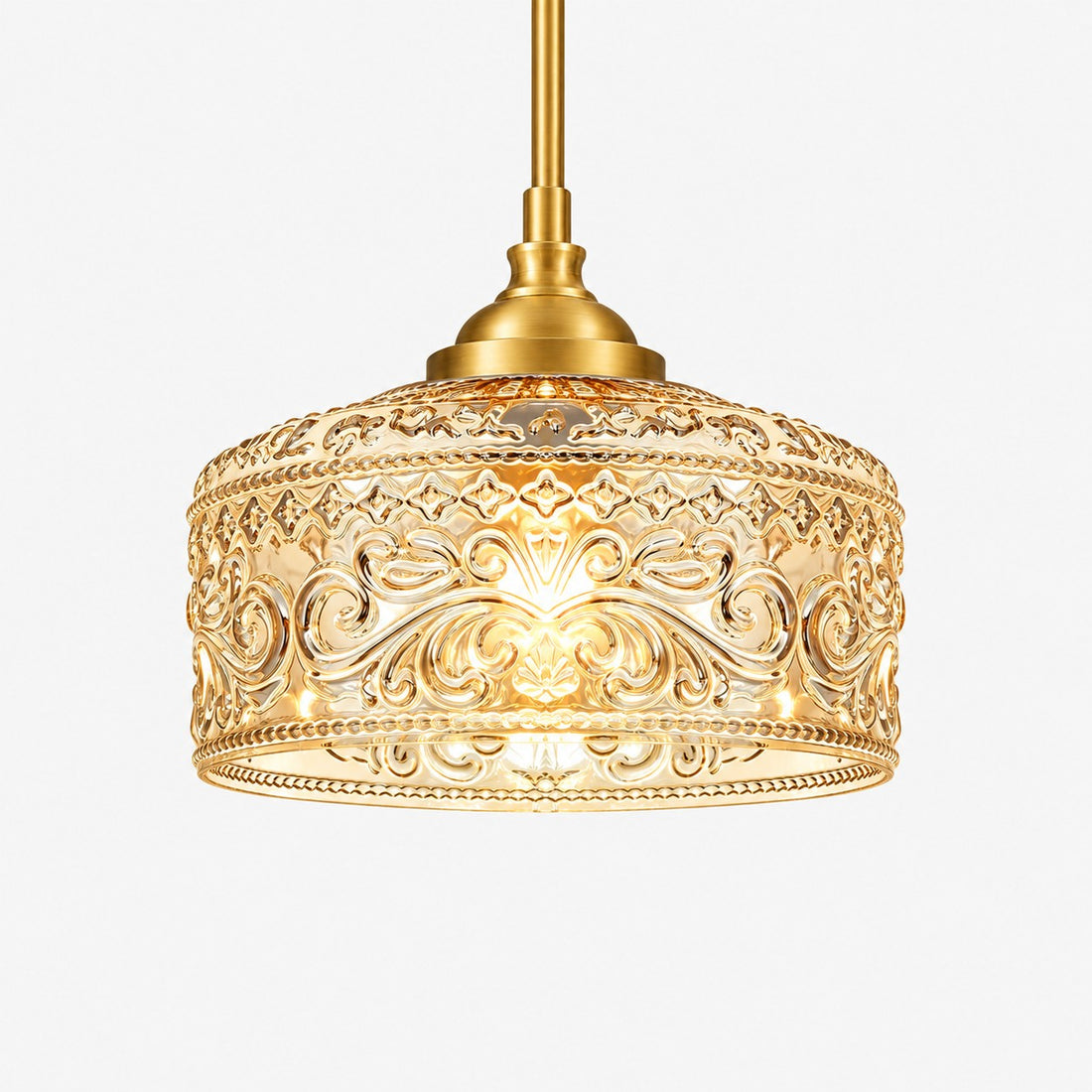 Verstellbare Vintage-Pendelleuchte aus Glas