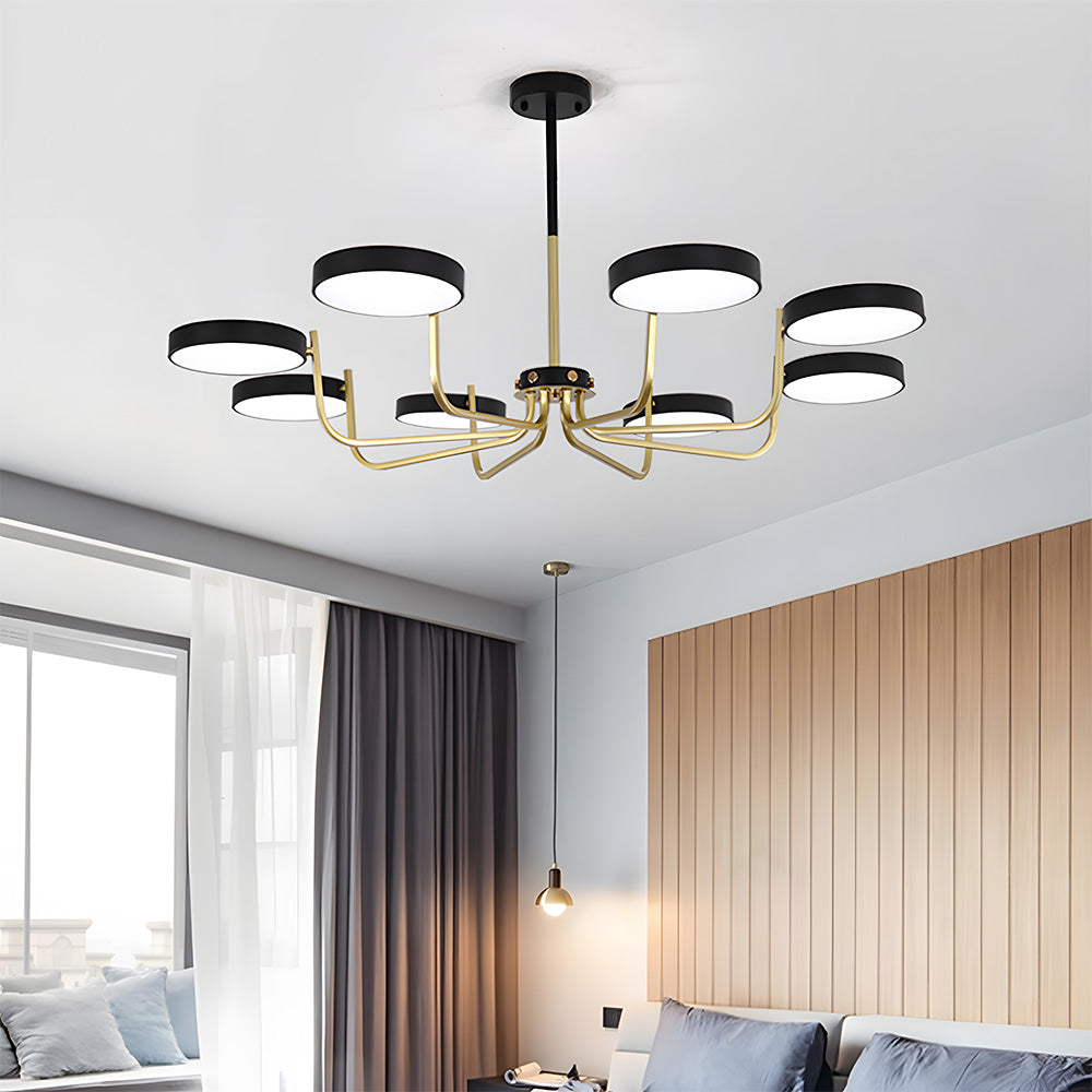 Disc Branch Iron Ceiling Lamp - Nordic Creative Light for Living Room