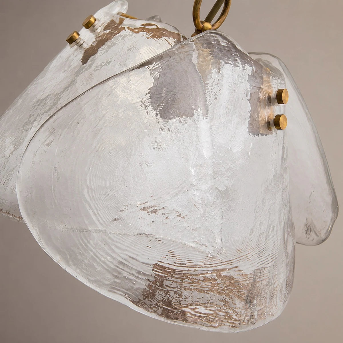 Glass shade close-up