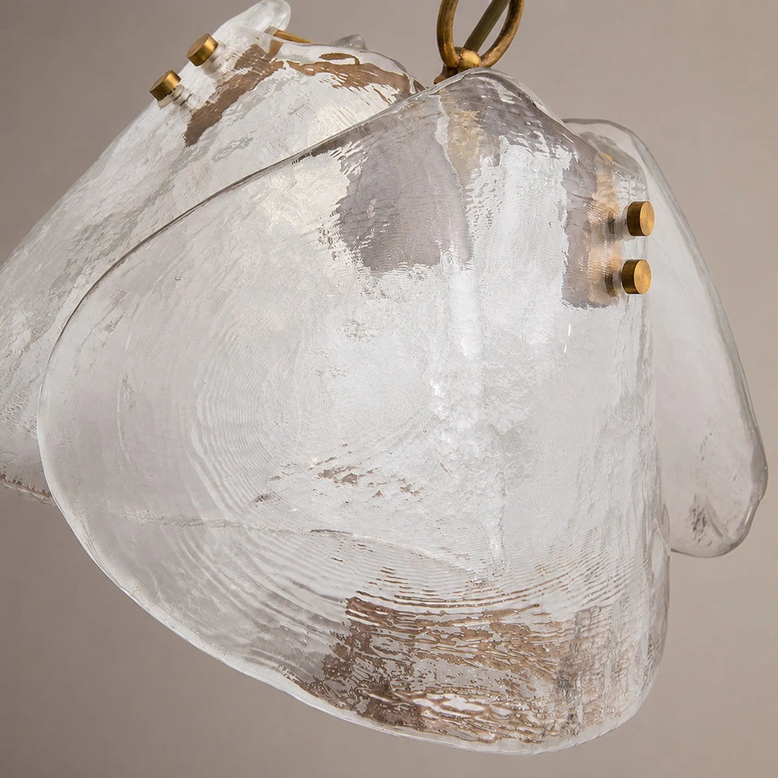 Glass shade close-up