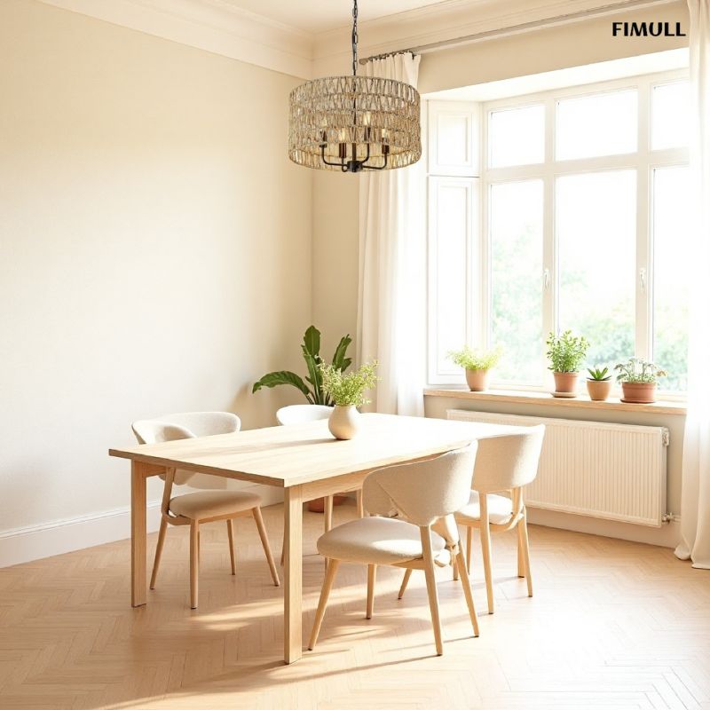 Rattan Handgewebt Rustikale Natürliche Einfache Kronleuchter