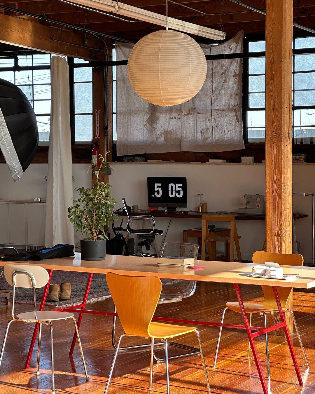 Washi Paper Round Pendant Lamp – Minimalist Lighting for Living Room