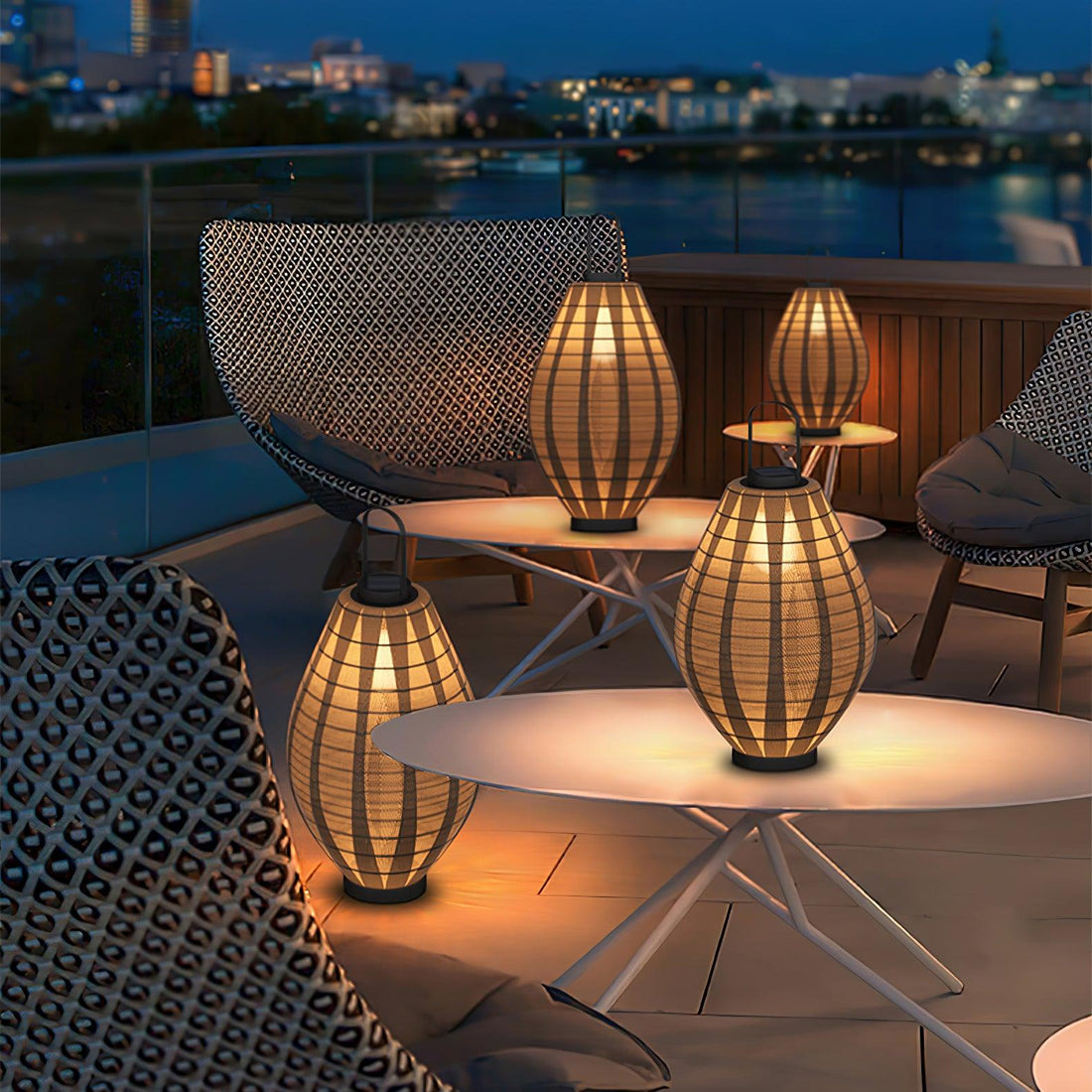 Mesh Beacon Outdoor Lamp - Waterproof Teardrop Stainless Steel Light