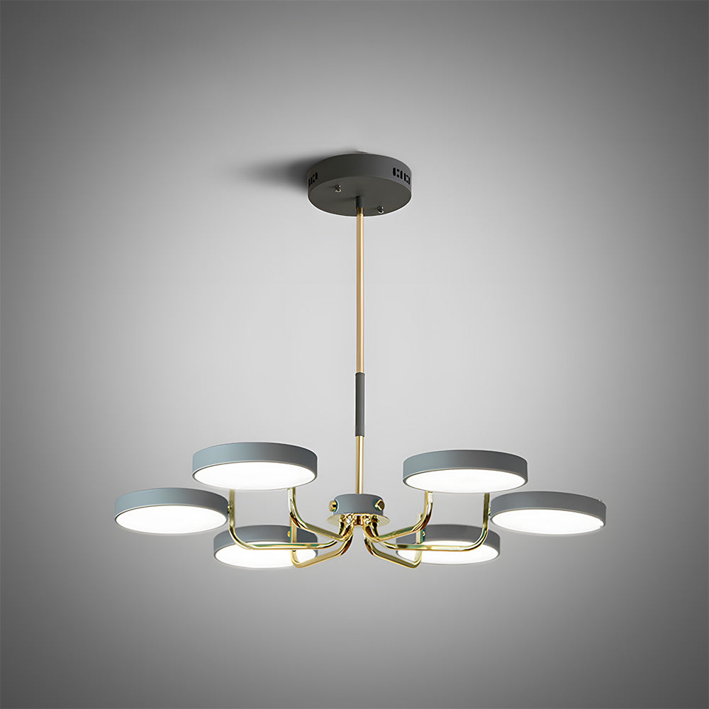Disc Branch Iron Ceiling Lamp - Nordic Creative Light for Living Room