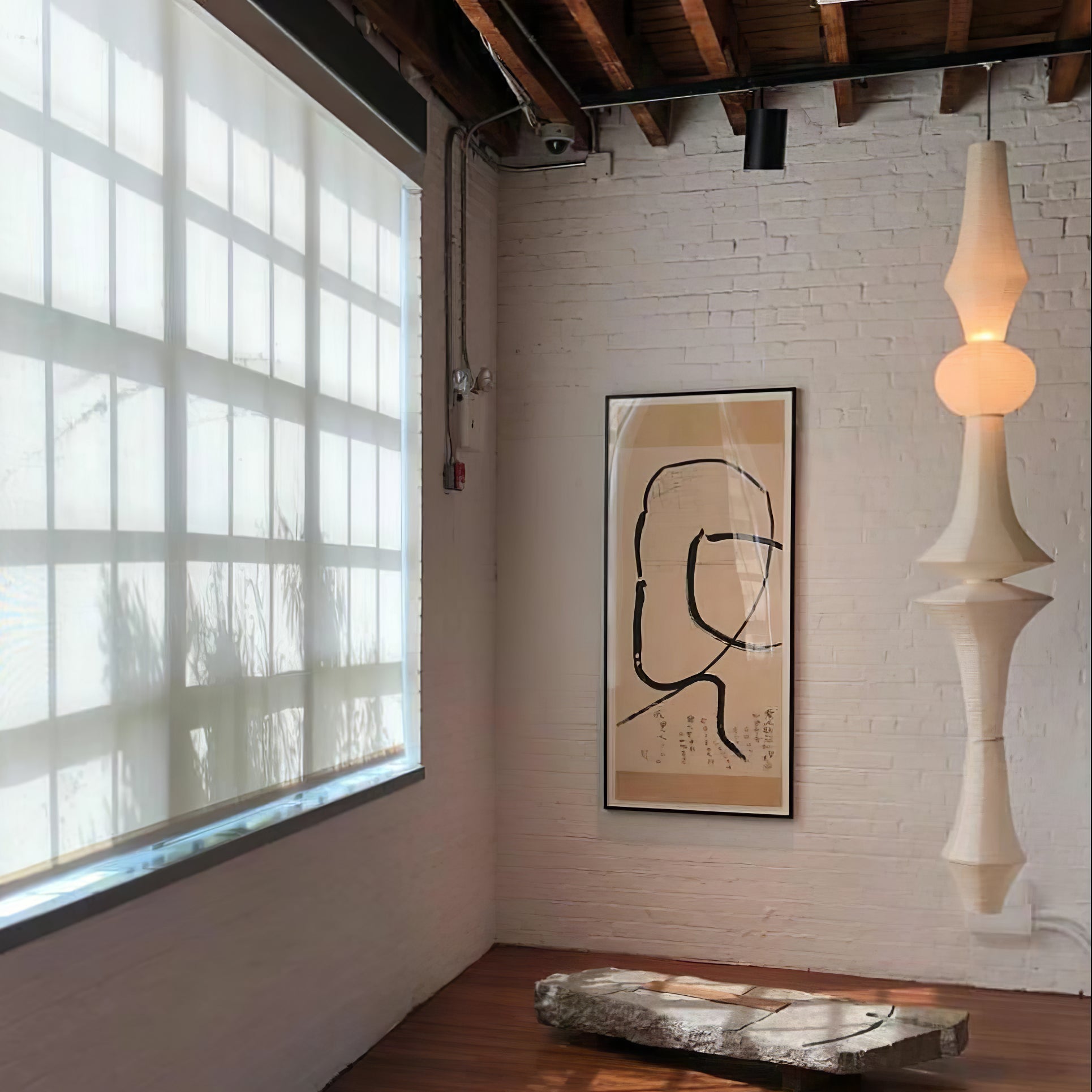 Washi Paper Pendant Light - Japanese Handcrafted Lamp for Living Room