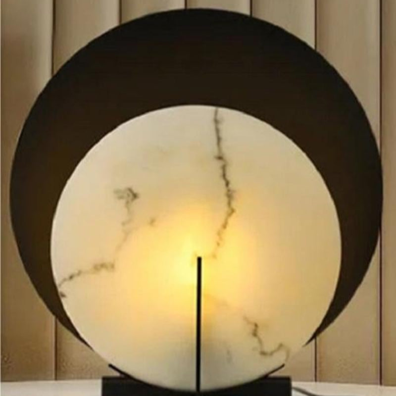 Creative Double Disc Alabaster Table Lamp