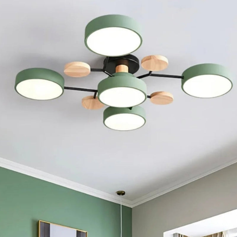 Morandi Disc Branch Multihead Ceiling Light