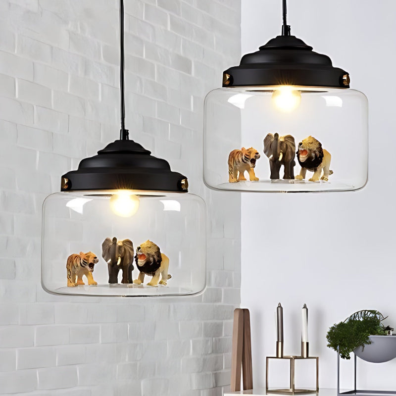 Creative Design Little Zoo Clear Glass Pendant Light