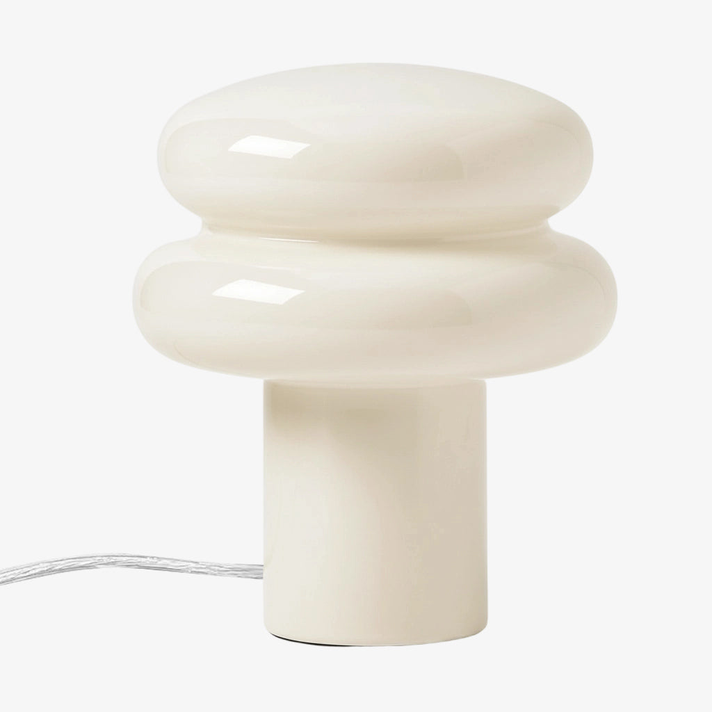 Orra Decorative Opal Table Lamp - Minimalist Bauhaus Desk Side Table Light