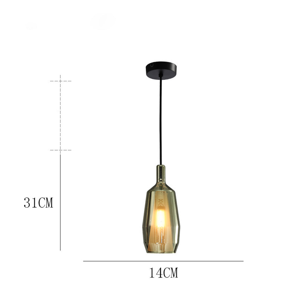 Modern Glass Pendant Light – Simple Colorful Dining Room Lighting