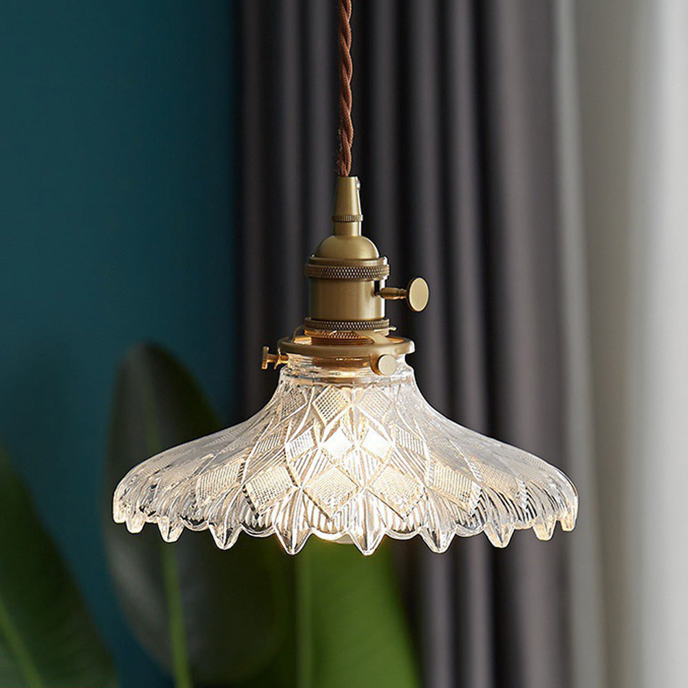 Small Glass Pendant Light - Modern Kitchen Island Lighting Minimalist