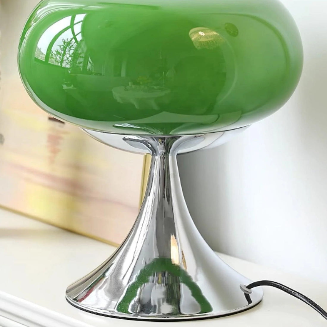 Lollora Rounded Sculptural Lamp - Contemporary Bauhaus Glass Table Light for Bedside
