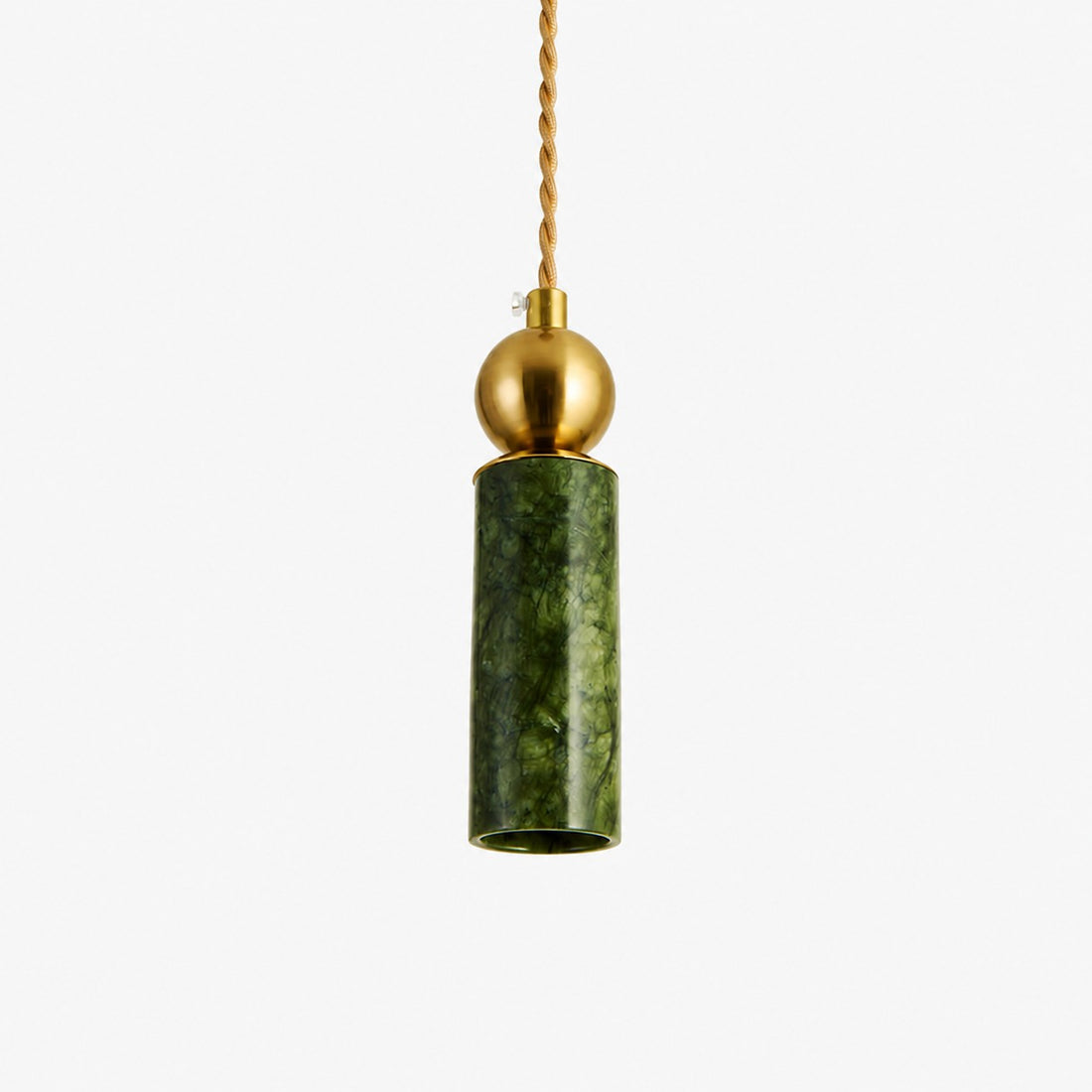 Green Jade Cylinder Pendant Light
