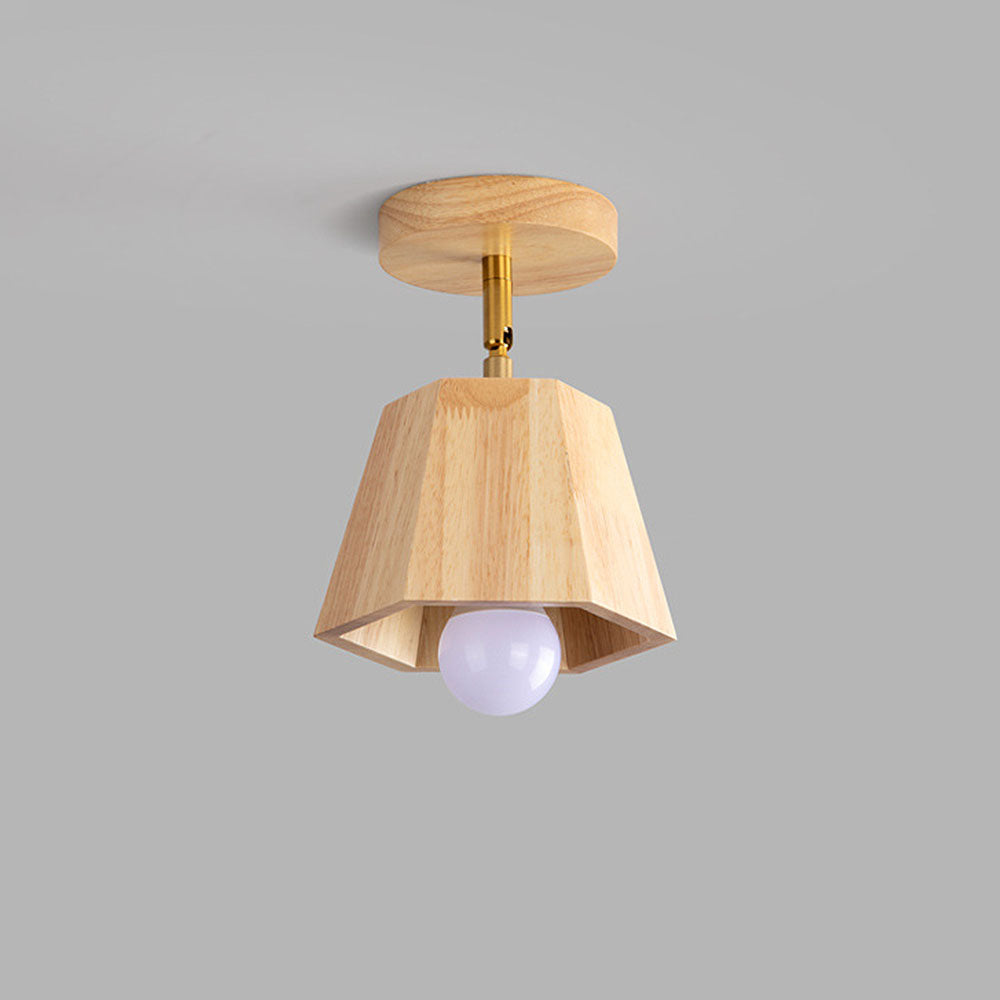 Adjustable Wood Ceiling Light - Polygons Track Light for Living Room
