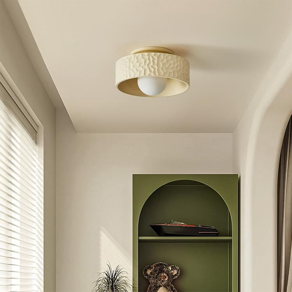 Wabi-sabi Ceiling Lamp - Round Style Fixture for Living Room