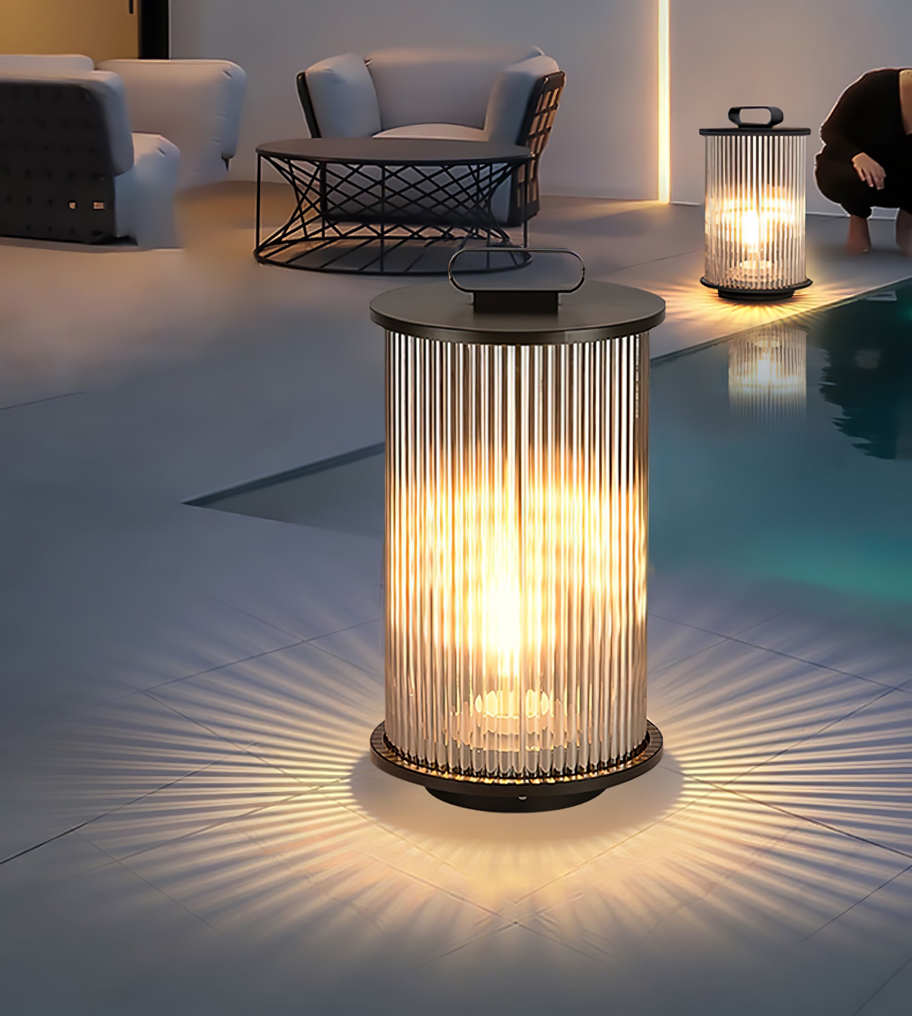 Lantern Garden Outdoor Light - Garden Outdoor Lamp Ideal for Walkways