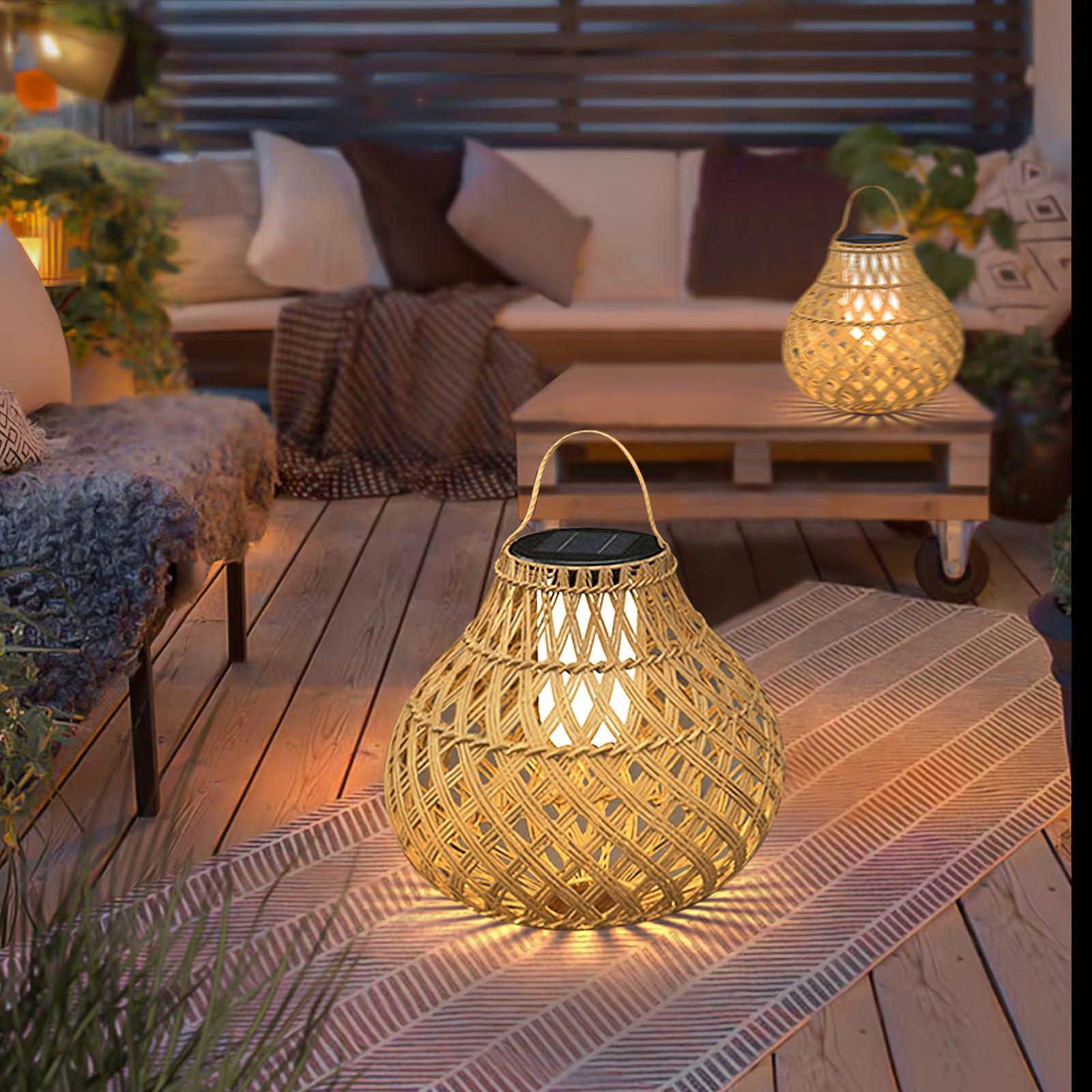 Woven Sphere Lantern Outdoor Lamp - Solar Outdoor Lamp Great