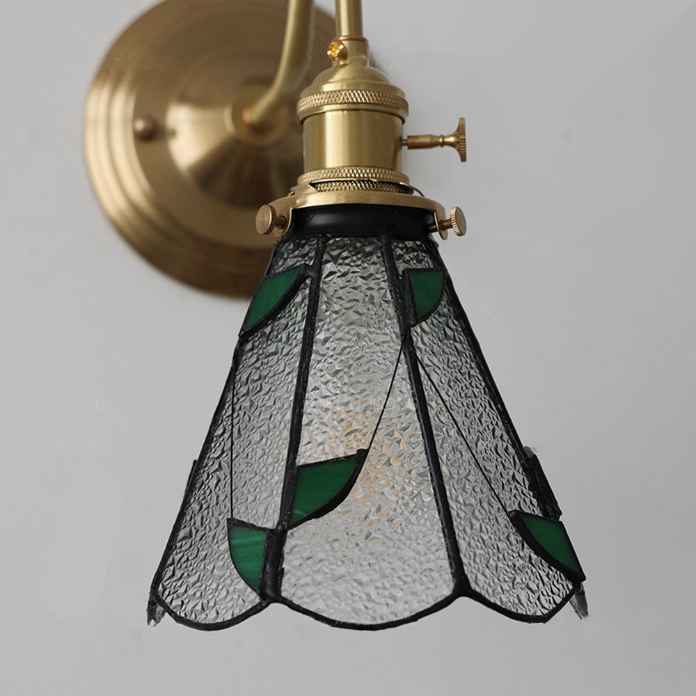 Stained Glass Wall Light - Vintage Petal Sconce For Living Room