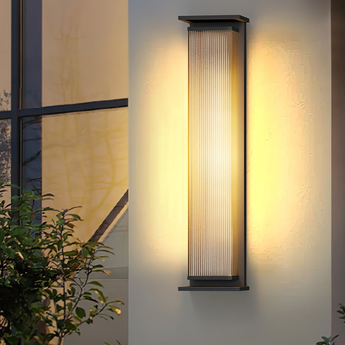 Rechteckige Außenwandleuchte - LED-Leuchte für Garten &amp; Terrasse