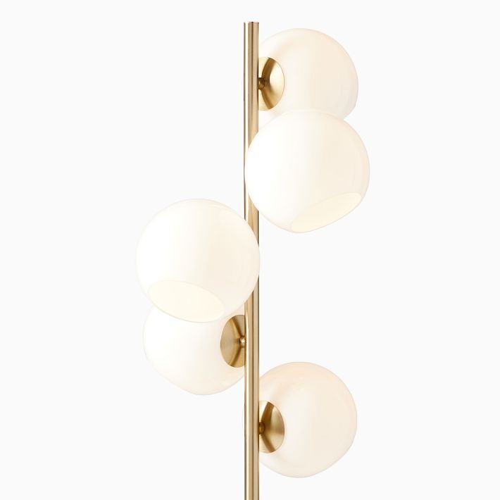 Brina Glass Multi-Light Floor Lamp - Modern Standing Light with Elegance