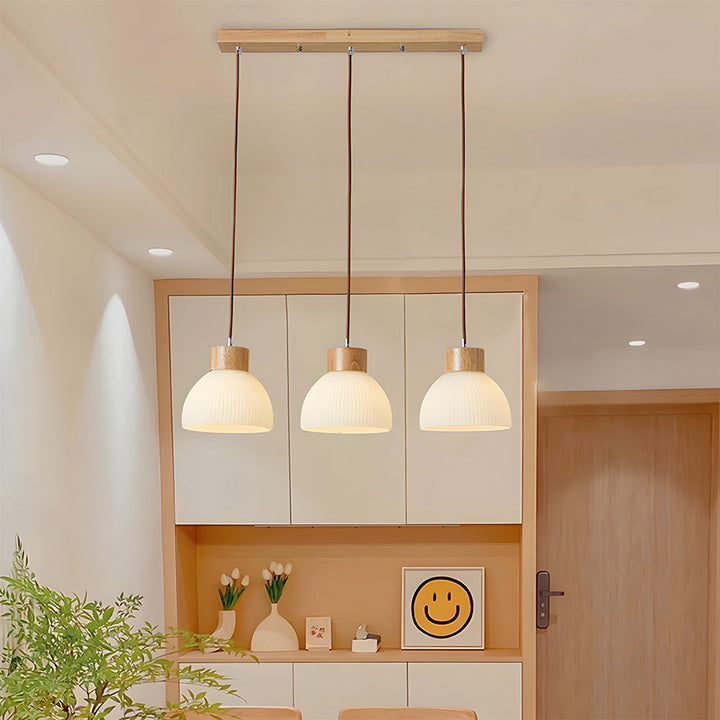 Glass Bowl Pendant Light - Creative Bedroom Lamp Fixture