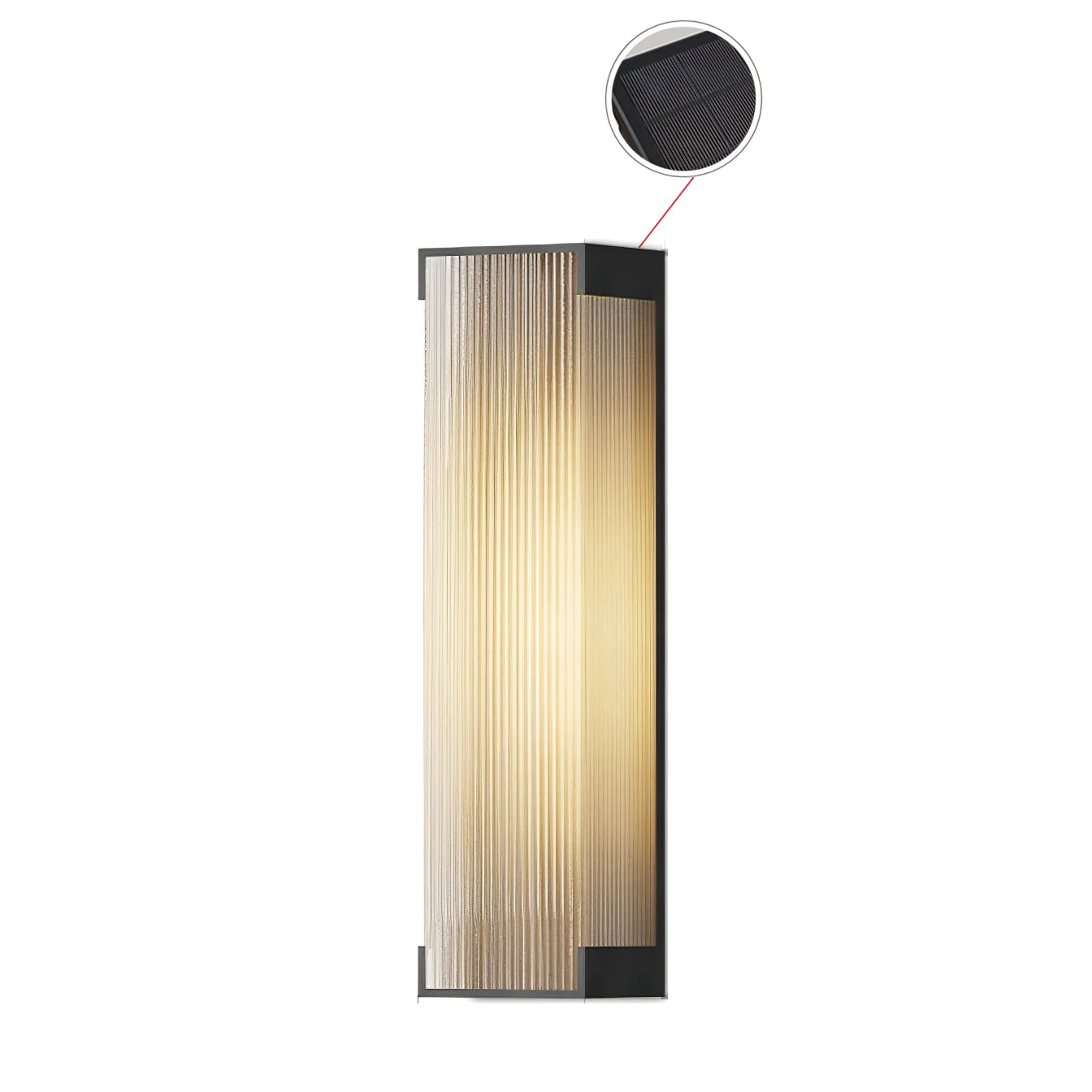 Rectangular Solar Outdoor Wall Light