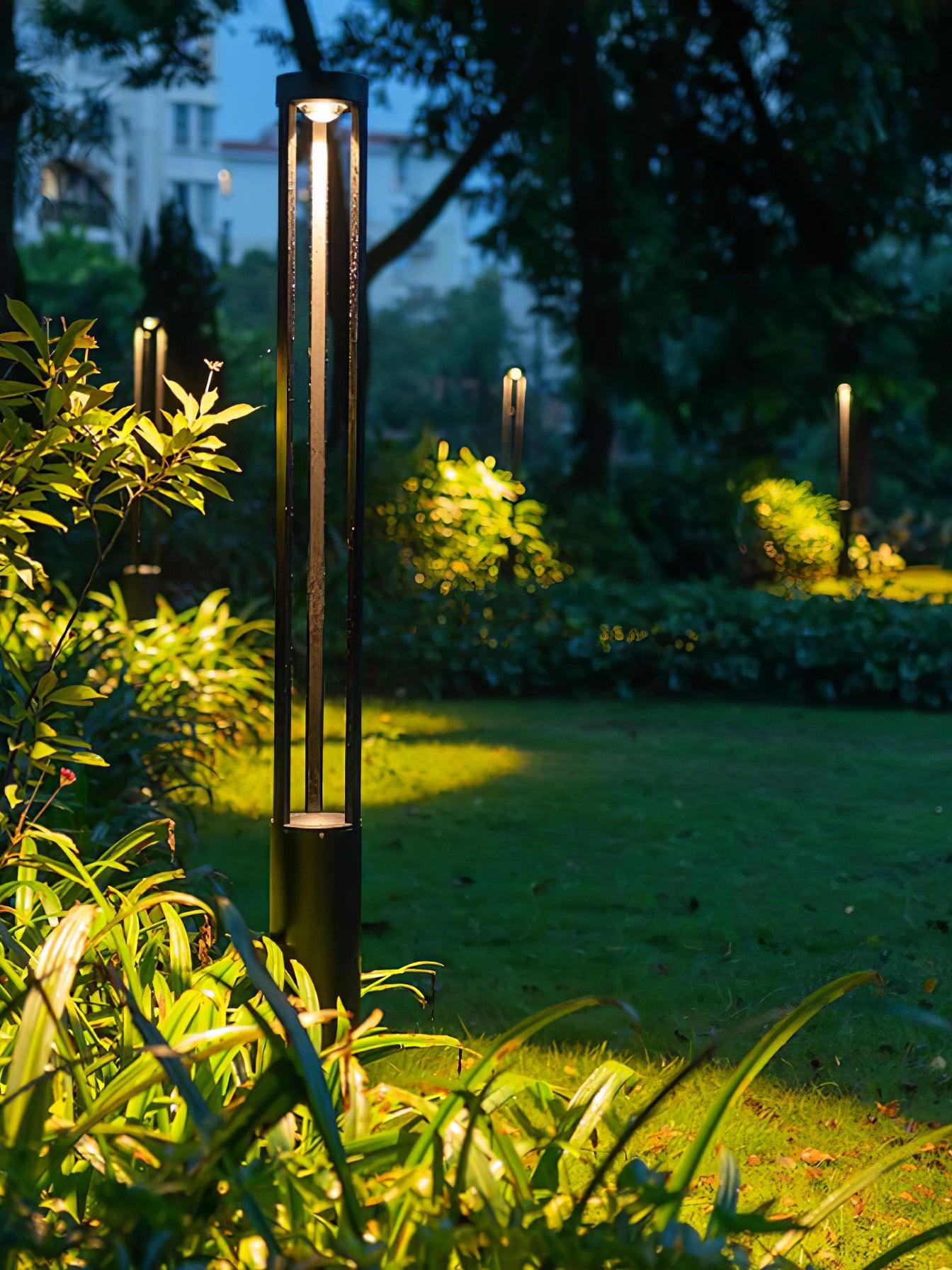 Modern Pole Outdoor Light - Geometric Post Garden Street Lamp